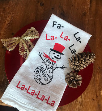 Tea Towel-  Holidays/Events-  Christmas-  Fa La La La la la