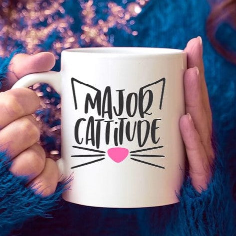 Coffee Mug-  Pets/Animals-  Cat-  Major Cattitude