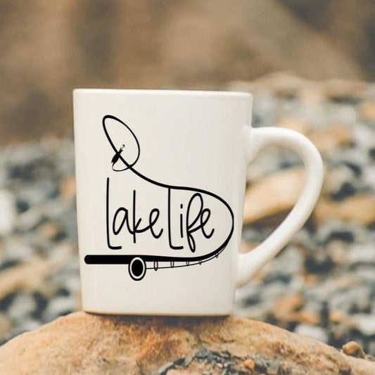 Coffee Mug-  Lake/Beach-  Lake Life Fishing